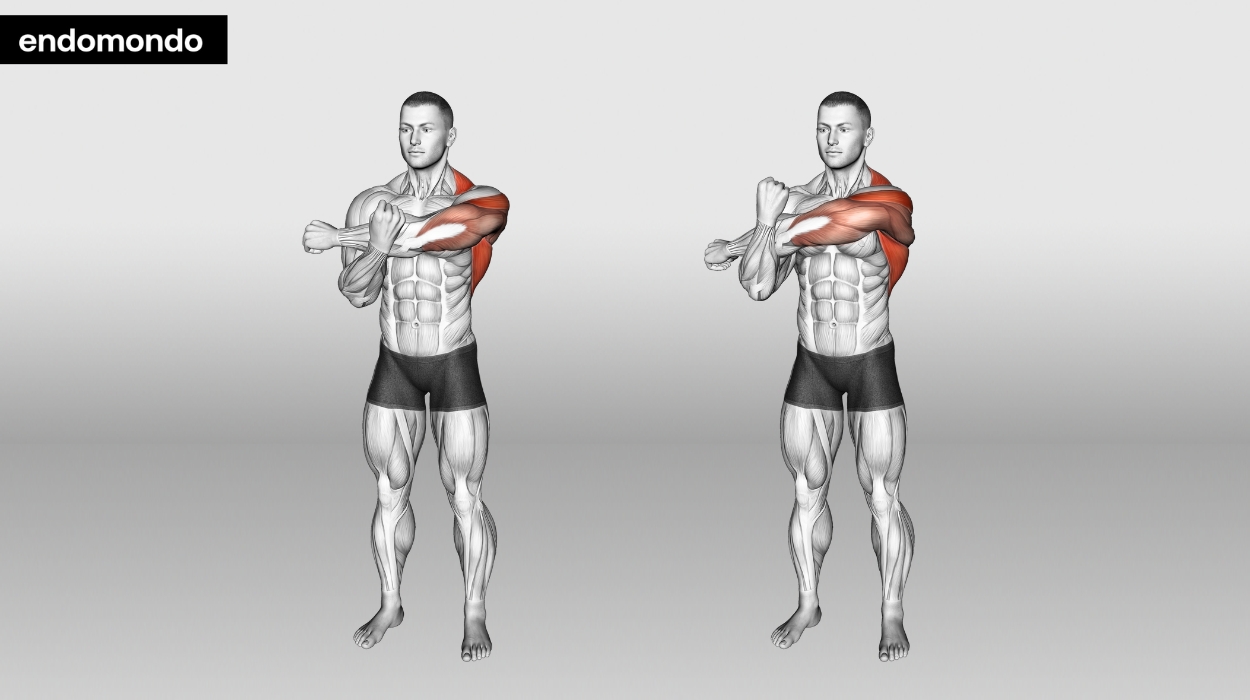 Triceps stretch: MedlinePlus Medical Encyclopedia Image